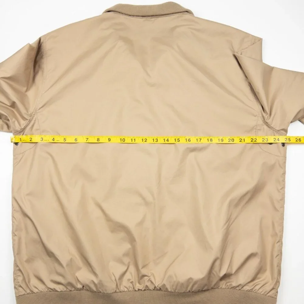 Peter Millar Bomber Jacket Men's Large Full Zip Lined Beige Golf Windbreaker - Picture 13 of 16